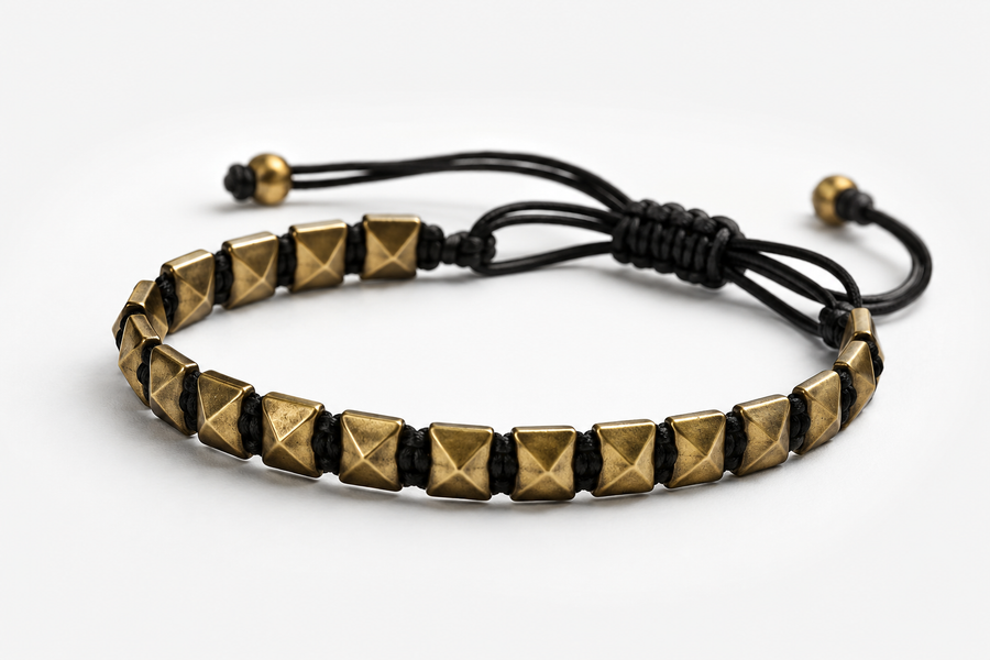 Golden Pyramid Energy Bracelet