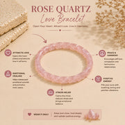 Rose Quartz Pyramid Love Bracelet ❤️ thumbnail