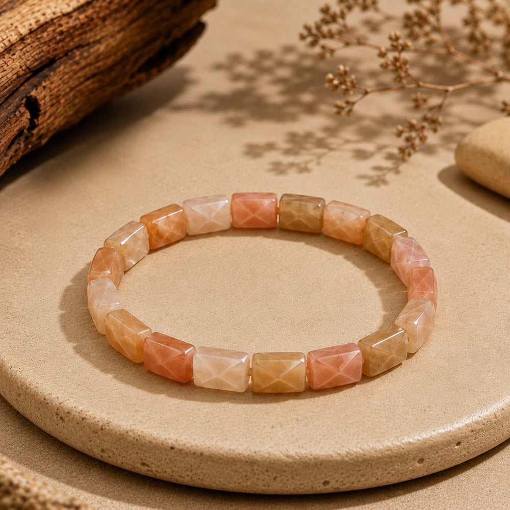 Sunstone Pyramid Bracelet