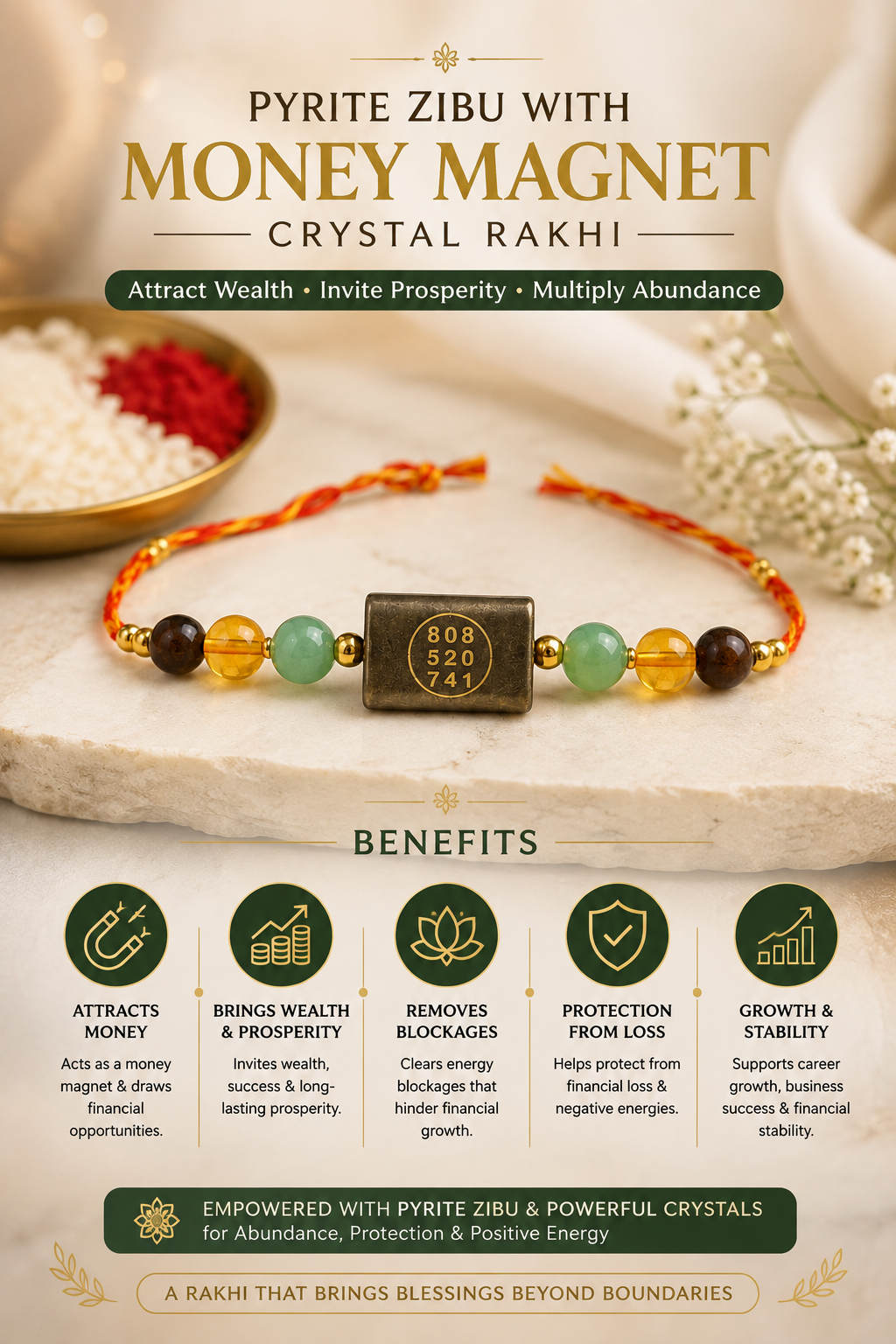 Dhanvarsha Pyrite Rakhi