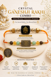 Ganesh Ji & Dhanvarsha Pyrite Rakhi Combo thumbnail