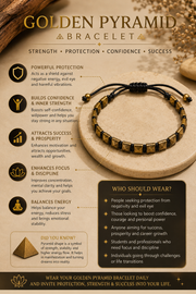 Golden Pyramid Energy Bracelet thumbnail